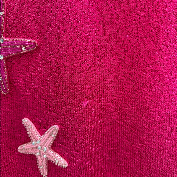 New White Fox Gen Z Love Sequin Starfish Knit Mini Dress Pink Size S - Picture 5 of 9